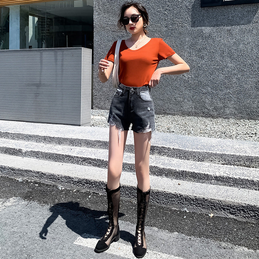 Women's denim shorts