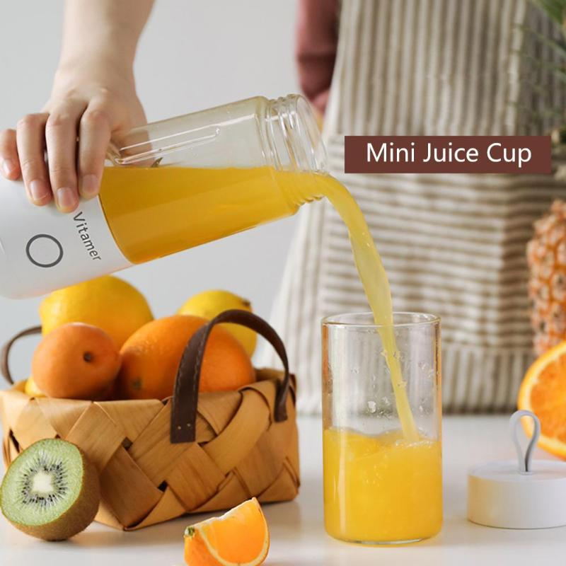 350ml Portable Blender Juicer Electric USB Rechargeable Mixer Smoothie Slushy Cup Freshwe we Juice Blender Bottle USB Charging Kitchen Gadgets we