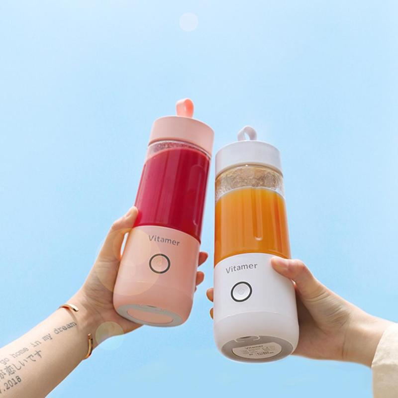 350ml Portable Blender Juicer Electric USB Rechargeable Mixer Smoothie Slushy Cup Freshwe we Juice Blender Bottle USB Charging Kitchen Gadgets we