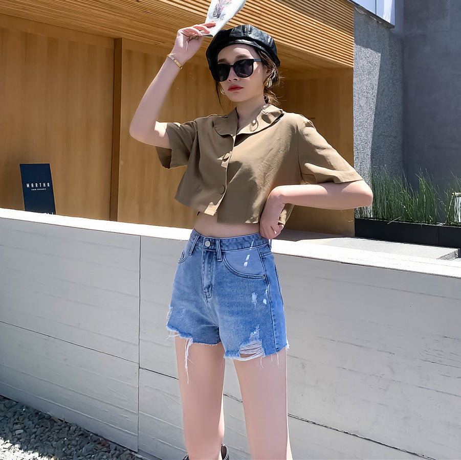 Women's denim shorts