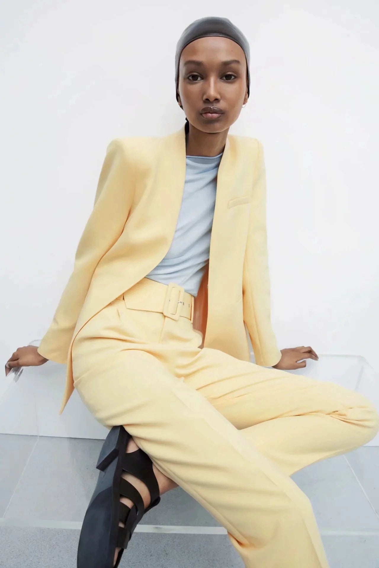 Autumn Leisure Straight-leg Lapel Long Suit Outwear wowo