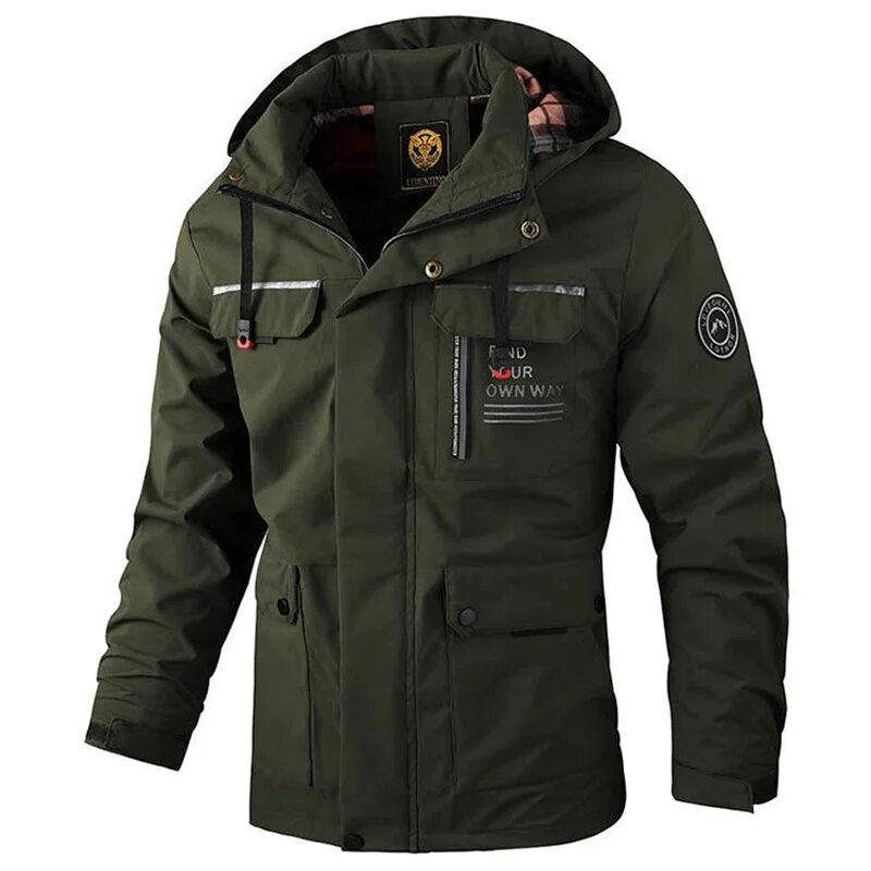 Men's Cold Windbreaker Anorak Coats Winter Jackets High Quality Clothing Elegant Man Coat Plus Size Large Parkas Streetwear Men's Jacket