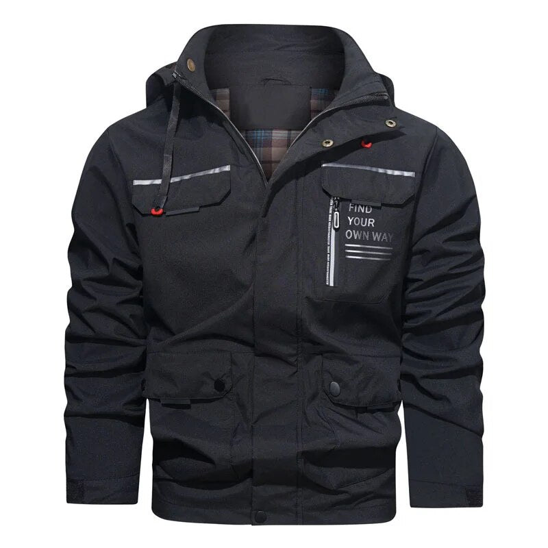 Men's Cold Windbreaker Anorak Coats Winter Jackets High Quality Clothing Elegant Man Coat Plus Size Large Parkas Streetwear Men's Jacket