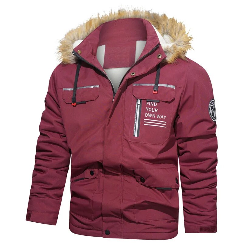 Men's Cold Windbreaker Anorak Coats Winter Jackets High Quality Clothing Elegant Man Coat Plus Size Large Parkas Streetwear Men's Jacket
