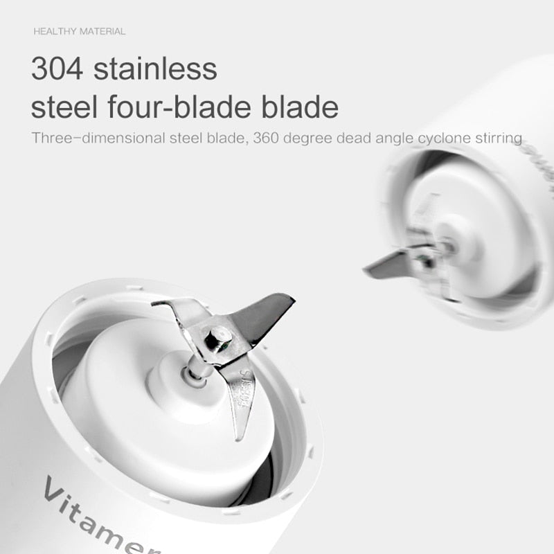 350ml Portable Blender Juicer Electric USB Rechargeable Mixer Smoothie Slushy Cup Freshwe we Juice Blender Bottle USB Charging Kitchen Gadgets we
