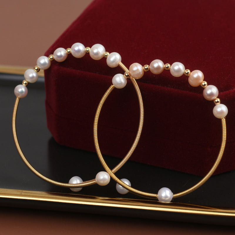 Natural Freshwater Pearl Bracelet With Adjustable Opening, Niche Design, Exquisite Bracelet For Women kode