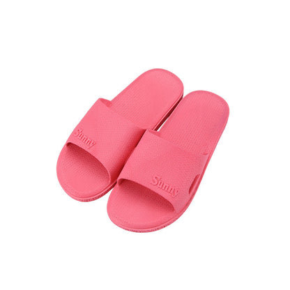 Bathroom Simple One-word Slippers Non-slip Couple Home Plastic Slippers