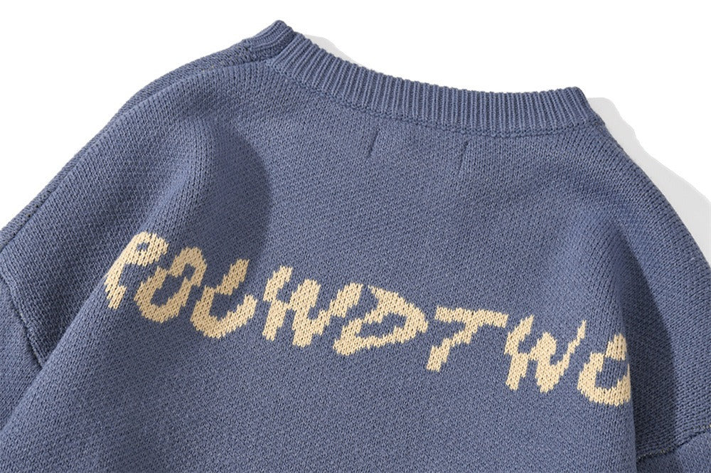 Autumn and winter women butterfly pattern jacquard knitted sweater warm sweater