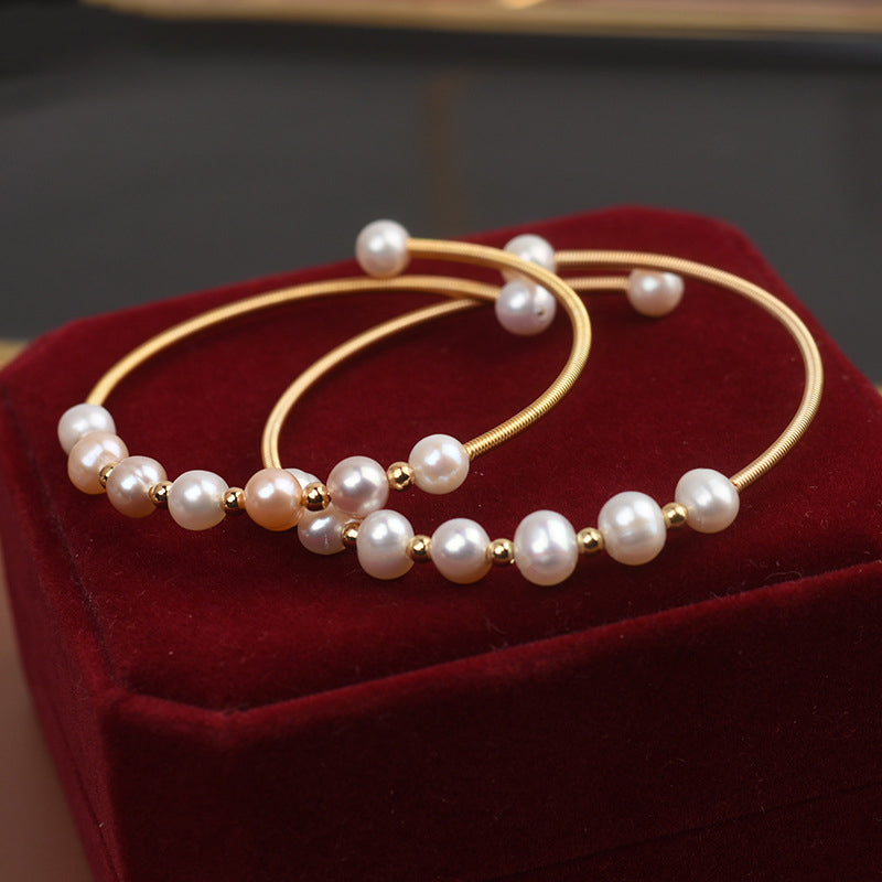 Natural Freshwater Pearl Bracelet With Adjustable Opening, Niche Design, Exquisite Bracelet For Women kode