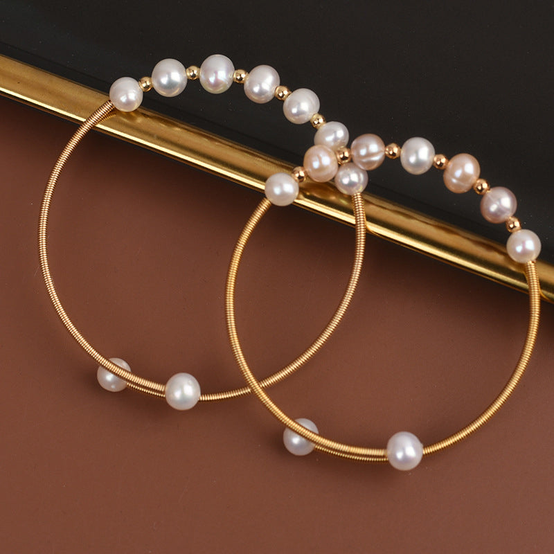 Natural Freshwater Pearl Bracelet With Adjustable Opening, Niche Design, Exquisite Bracelet For Women kode
