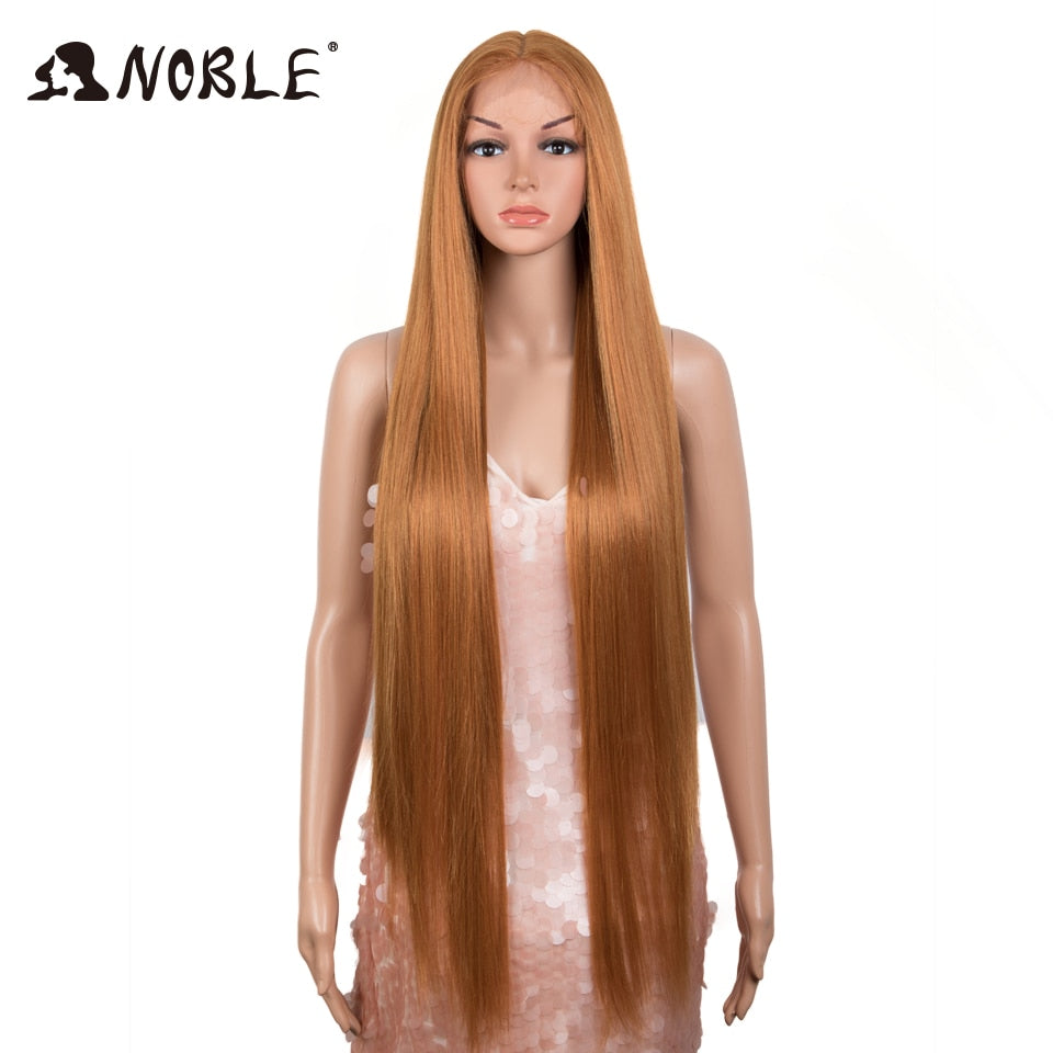 Badon marchand hair Wigs For Black Women Straight Synthetic Lace WIg 38 Inch Ombre Blonde Lace Wig Cosplay Blonde Synthetic Lace Wig