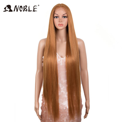 Badon marchand hair Wigs For Black Women Straight Synthetic Lace WIg 38 Inch Ombre Blonde Lace Wig Cosplay Blonde Synthetic Lace Wig