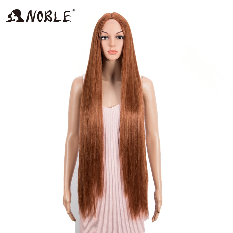 Badon marchand hair Wigs For Black Women Straight Synthetic Lace WIg 38 Inch Ombre Blonde Lace Wig Cosplay Blonde Synthetic Lace Wig