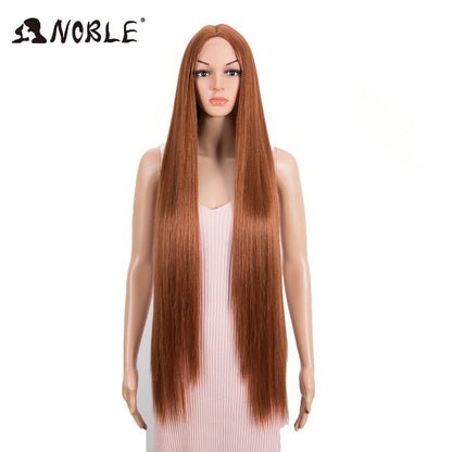 Badon marchand hair Wigs For Black Women Straight Synthetic Lace WIg 38 Inch Ombre Blonde Lace Wig Cosplay Blonde Synthetic Lace Wig