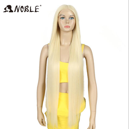 Badon marchand hair Wigs For Black Women Straight Synthetic Lace WIg 38 Inch Ombre Blonde Lace Wig Cosplay Blonde Synthetic Lace Wig