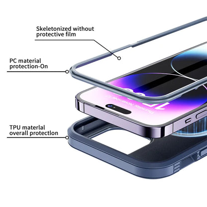 Magnetic Defender Series Case for iPhone 12 13 14 15 pro Max Plus Cover Hybrid Heavy Military Drop MagSafe Shockproof Case greg